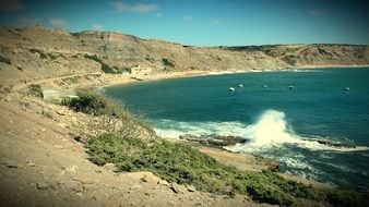 panoramic view of the ocean coast