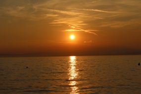 reflection of sunlight in the sea