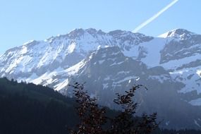 panorama of mountains in Switzerland