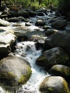 boulders in mountain creek, usa, California, whiskeytown