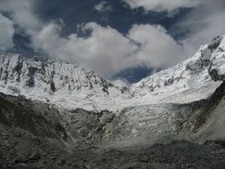 gorgeous snowy mountains, peru