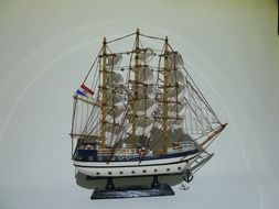 model of a sailing boat