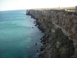 view from above on a rocky coast in Portugal