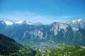 panorama of the majestic Alps in France