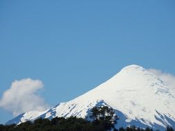 tall conical stratovolcano osorno in chile