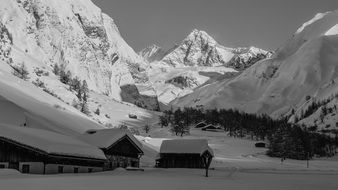 Austrian alpine mountains