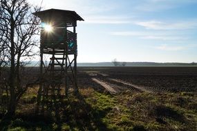 observation tower on the field