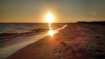 sunset reflection in the ocean