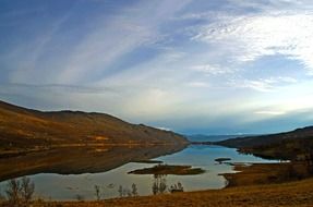 panorama of the lake in norway