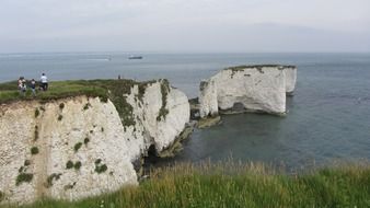 White cliffs and ocean