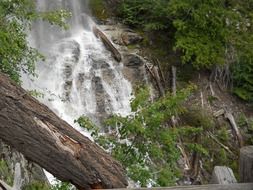 silver waterfall in usa, washington