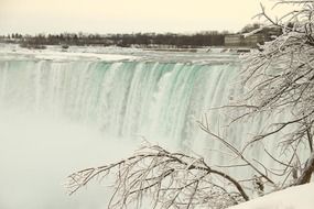 Niagara falls in Canada in winter