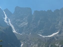 panoramic views of the Alps-maritimes in the haze