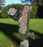 sculpture in a green meadow in the netherlands