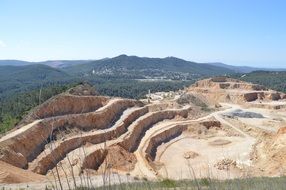 quarry mountain earth engineering mountain landscape