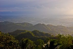 panoramic view of green mountains in the philippines