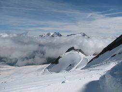 alladin horn in the alpine mountains
