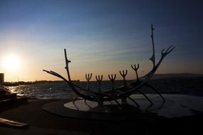 Viking Boat Monument in Iceland