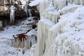 frozen waterfall scenery