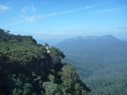 Landscape with the Blue Mountains in Australia