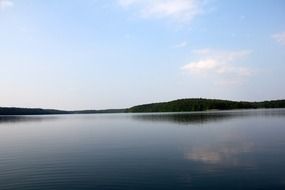 Stechlin lake at dusk, germany