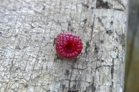 raspberries on a wooden board