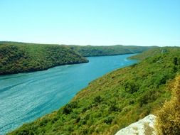 panoramic view of the water channel of the Adriatic