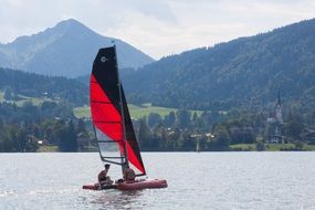 ship on water in Upper Bavaria