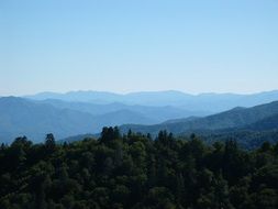 distant view of the Great Smoky Mountains