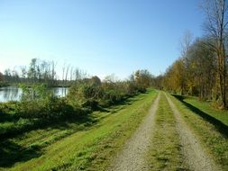 dirt road along the Danube