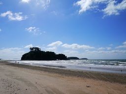bright sunshine over the beach at boryeong