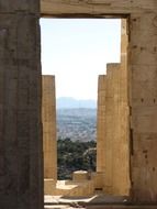 doors in the temple in greece