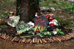 grave near the woods