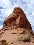 bottom view of the unusual rock in the Grand Canyon