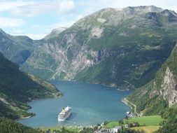 landscape of fjord nature in norway