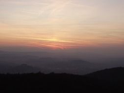 view sunset mountains