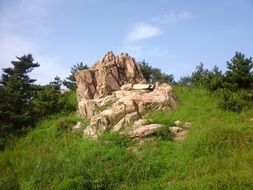 stone on mountain in china