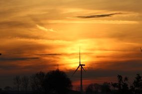 pinwheel in the sunset afterglow