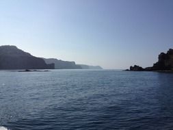 clear sky over the sea coast