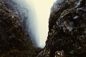 high misty rocks