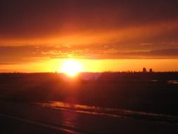 Beautiful sunset in Canada