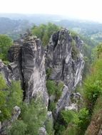 top view of a sandstone mountain in Saxon Switzerland