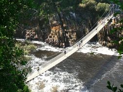 suspension bridge in tsitsikamma top view