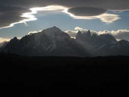 thick clouds over Torres del Paine