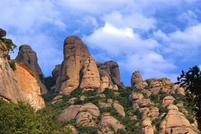 Landscape of the sandstone mountains