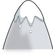 drawing of a snowy mountain peak