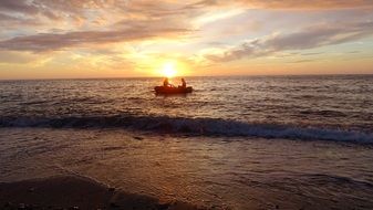 Boat trip on ocean