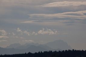 misty landscape of the Alps
