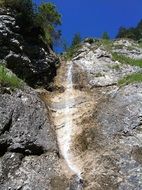 extraordinarily beautiful mountain waterfall in Austria