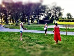 family playing